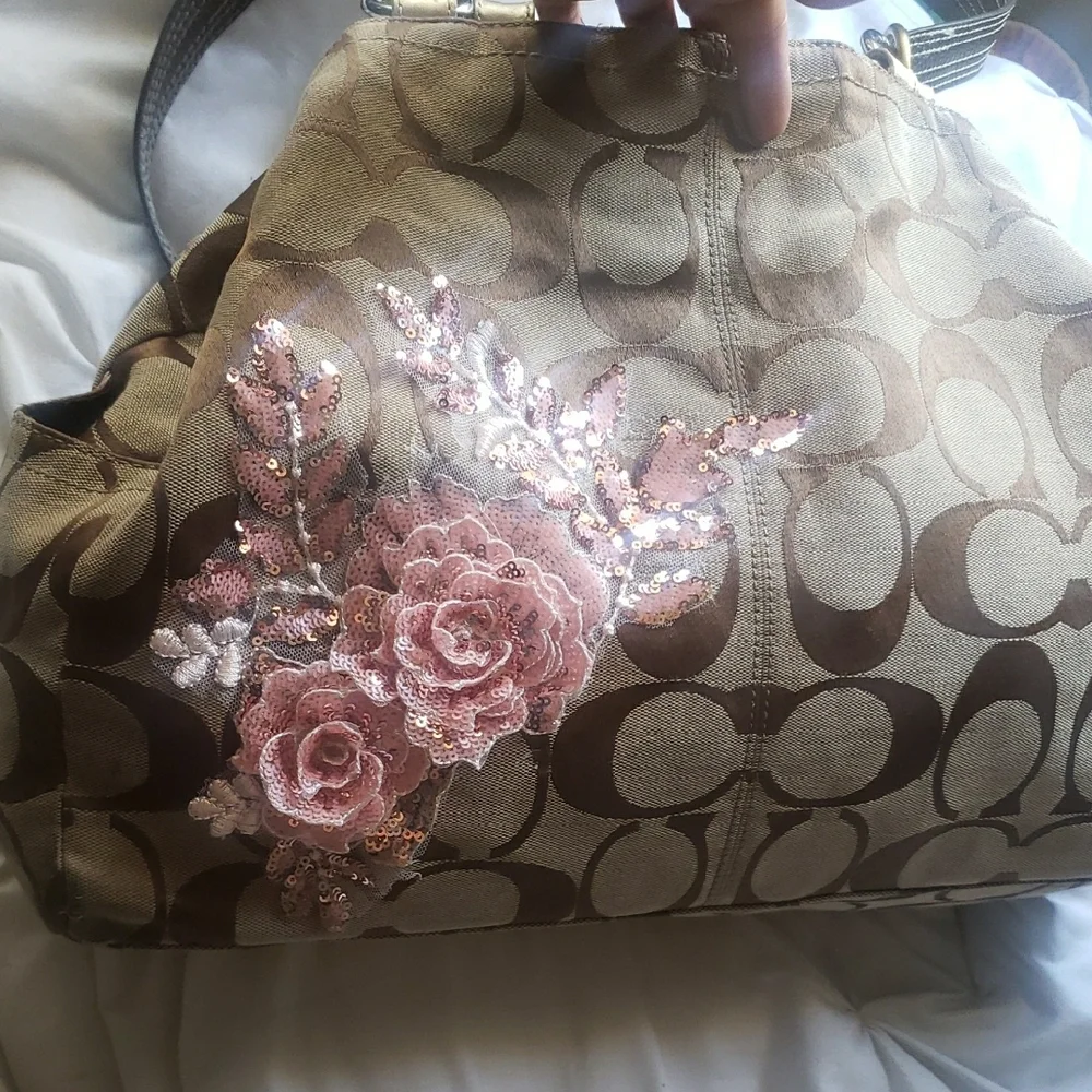 Coach Brown and Pink Travel Bags with Signature Monogram Personally Restored - Picture 9 of 14